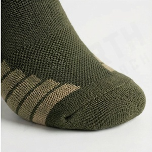 Crew <b>Socks</b> Olive Green Knitted Breathable Hiking Sports <b>Socks</b> for Adults Spring Season Standard Thickness - Product Image 6