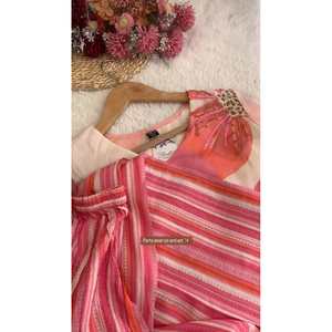 FANCY GEORGETTE IMPRESIÓN DIGITAL HILO TRABAJA KURTI CON PALAZZO GAJRI - Product Image 3