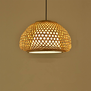 Luminaire suspendu en rotin pour cuisine, abat-jour en bambou, éclairage tissé à la main, décoration en bois, luminaire suspendu moderne pour plafond - Product Image 2