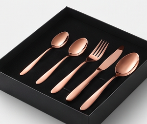 Couverts en cuivre fini avec des têtes rondes pour la maison, les restaurants, les hôtels, les cafés, les fêtes et les cadeaux - Product Image 6