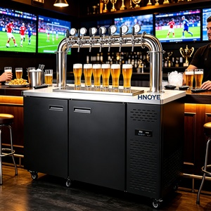 Dispensador de Cerveza de Barril Comercial de Acero Inoxidable de 4 Grifos, Enfriador para Bares y Restaurantes - Product Image 1