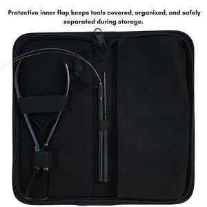 Hair Extension Tools Kit Microbeads Remover Plier Pulling Hook Loop Wire <b>Needle</b> Sewing Curved Parting Finger Accessories Set - Product Image 5