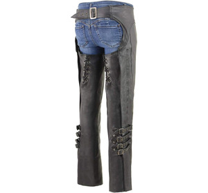 Samroz Sports Customizable Premium <b>Leather</b> Seamless Fusing Motorcycle Riding <b>Chaps</b> for Women Bikers All Seasons - Product Image 6