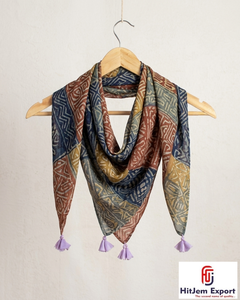 Premium Custom Printed <b>Silk</b> <b>Scarf</b> Soft Lightweight Womens <b>Square</b> Headscarf OEM Textile Manufacturing Supplier - Product Image 2