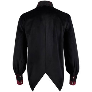 Camisetas Personalizadas Hechas a Mano para Hombre, Estilo Moderno, Gótico, con Volantes, Mangas Largas, Plisadas - Product Image 2