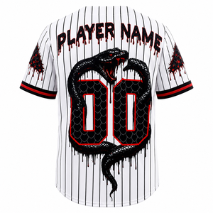 Camiseta de Béisbol Sublimada con Rayas para Hombre, Diseño Personalizado, con Absorción de Humedad, Corte Regular, Manga Corta - Product Image 1