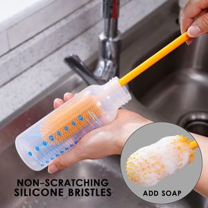 Spazzola in Silicone con Manico Lungo per Pulire Contenitori a Collo Stretto, Bottiglie d'Acqua e Borracce Sportive - Product Image 5