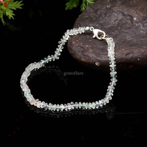 Natural Aquamarine Beaded <b>Bracelet</b> Handmade Blue Gemstone <b>Bracelet</b> <b>Healing</b> Crystal <b>Bracelet</b> Dainty Aquamarine Jewelry Making - Product Image 4