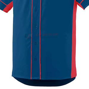 High Quality Custom Made Design Baseball Jersey Short Sleeve Quick Dry Breathable V-Neck Collar for Online Sale - Product Image 3