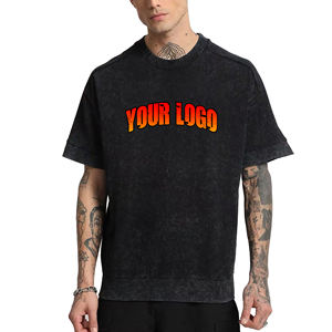 Camiseta de Hombre Oversize 100% Algodón con Logotipo Personalizado OEM, Lavado Ácido, Antiarrugas, Secado Rápido, Estilo Hip Hop Urbano - Product Image 4