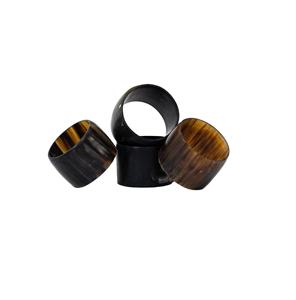 Anneaux de serviette en bois personnalisés antiques 77 corne de buffle vaisselle à manger élégante pour les mariages - Product Image 1