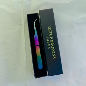 Pinzas para pestañas de 10 mm, curvas/de 90 grados, rectas, multicolor, recubiertas, de precisión, duraderas, de acero inoxidable, antiestáticas. - Product Image 6