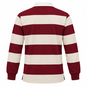 Camiseta de Rugby Personalizada para Hombre, Manga Larga, Rayada, Cuello Polo, Jersey de Algodón, Camiseta de Rugby Personalizada para Hombre, Manga Larga, Rayada - Product Image 2