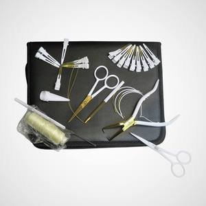 Hair Extension <b>Tools</b> Kit Crimping Plier Sectioning Clips C-Shape Needles Wig <b>Thread</b> Stainless - Product Image 3