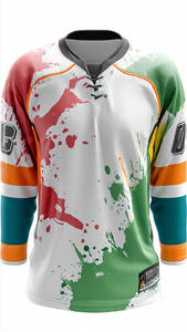 Camiseta de Hockey sobre Hielo Sublimada de Alta Calidad, Camisetas de Hockey con Cuello en V para Entrenamiento, Camisetas de Hockey sobre Hielo para Jóvenes, Camiseta de Hockey sobre Hielo de Alta Calidad a Precio Económico - Product Image 2