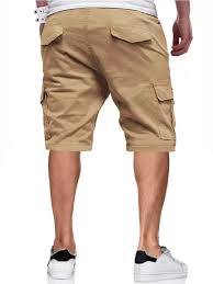 Shorts cargo multi-poches en polyester/coton non tissé pour homme - Coupe décontractée et ajustement rapide - Idéal pour l'été et les activités de plein air - Product Image 2