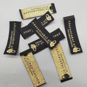 Étiquettes tissées de haute qualité pour sacs à main, étiquettes de marque personnalisées, étiquettes tissées en corde pour meubles, étiquettes principales tissées personnalisées pour vêtements (pour manches) - Product Image 4