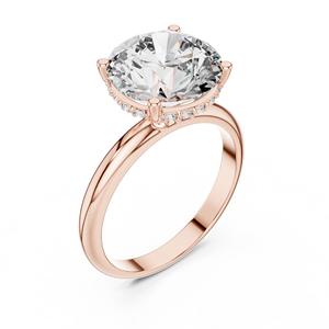 Anillos de diamantes cultivados en laboratorio, redondos y brillantes, de primera calidad. Joyería atemporal y sostenible para compromisos éticos y un estilo nupcial clásico. - Product Image 4