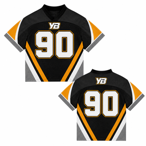 Maillot de supporter personnalisé de haute qualité, col en V, manches courtes, en mesh sublimé, vêtements d'équipe unisexes pour adultes, respirant, toutes saisons - Product Image 2