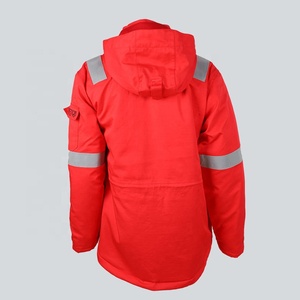 Chaqueta de Seguridad Reflectante de Alta Visibilidad Roja TriPro Sports, Impermeable, con Capucha, Ropa de Trabajo Industrial, Parka con Resistencia al Calor de 200°C - Product Image 2