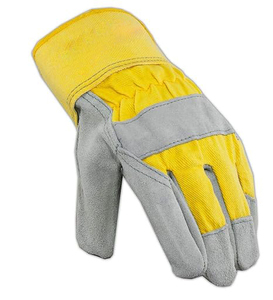 Premium Quality Leather Palm Safety <b>Rigger</b> Work <b>Gloves</b> Abrasion Resistant Anti Slip Straight Cuff Anti-Vibration Anti-Heat - Product Image 2