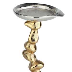 Trendy <b>Black</b> Gold Silver Aluminum Twisted <b>Candlestick</b> Holder for Home Decoration Religious Use Durable Handmade Eco-Friendly - Product Image 5