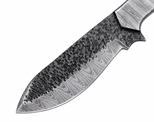 Cuchillo de Caza y Camping de Acero de Damasco con Hoja Fija de Borde Recto, Mango de Hueso, 9 Pulgadas de Longitud Total, Personalizable DIY ODM - Product Image 2