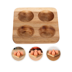Natural Acacia Wooden <b>Egg</b> Tray Square Chicken <b>Egg</b> Tray for Refrigerator Kitchen Display or <b>Storage</b> made in Vietnam - Product Image 2
