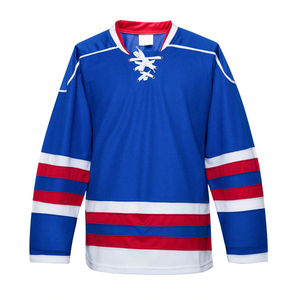 Maillots de hockey sur glace respirants été/printemps 100 % polyester, anti-humidité, séchage rapide, impression numérique, noms d'équipes personnalisés, OEM - Product Image 2