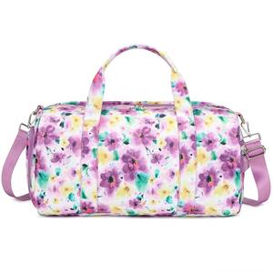 Wholesale Large Capacity Travel Luggage Duffle <b>Bag</b> Gym Sublimation Digital Printing Duffle <b>Bag</b> Floral pink Duffle <b>Bag</b> - Product Image 1