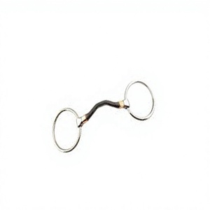 บิตม้าสแตนเลสสตีลแบบตะวันตกยี่ห้อ Riaz Jamal พร้อมโลโก้สั่งทำพิเศษ รุ่น Full Melon Mouth Snaffle พร้อมห่วงหลวมสำหรับใช้ในการแข่งขันขี่ม้า - Product Image 2