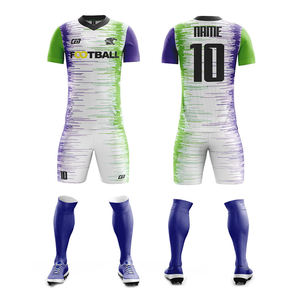 Conjunto de Camiseta de Fútbol Unisex Personalizada CGT, Manga Corta, Cuello Redondo, Sublimada, Absorbe la Humedad, 100% Poliéster, Color Degradado, para Adultos - Product Image 4