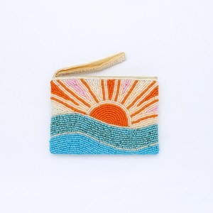 Petite Pochette Perlée Sunrise |   Pochette à monnaie ornée - Product Image 1
