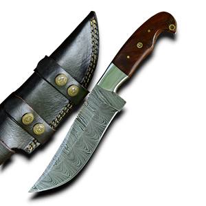 Couteau professionnel à lame fixe en acier Damas, personnalisable OEM/ODM/OBM, vente en gros, pour la chasse, le camping, la pêche, EDC, outil de survie, DIY - Product Image 1