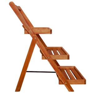 Supporto per piante a 3 livelli in legno di Acacia massello 19.7 "x 24.8" x 31.5 "unità di stoccaggio - Product Image 3