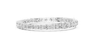 10K White <b>Gold</b> Diamond Bracelet Round Cut Multi Size 35 Stones Luxury Sparkle Elegant Wedding Party Fine Jewelry Gift - Product Image 3