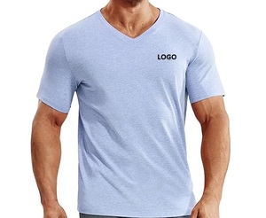 Camiseta de Manga Corta para Hombre, Cuello en V, Secado Rápido, Transpirable, Lisa, Tejida, Informal, para Uso Diario - Product Image 6