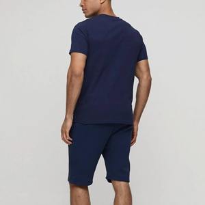 Ensemble deux pièces zippé pour homme, grande taille, en polyester/nylon, imprimé avec logo personnalisé, coupe oversize, effet délavé, style jogging court - Product Image 4