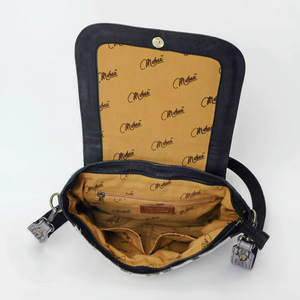 Fashion Handmade Genuine Leather Crossbody Bag for Girls with Detachable Tooled Strap - Product Image 3