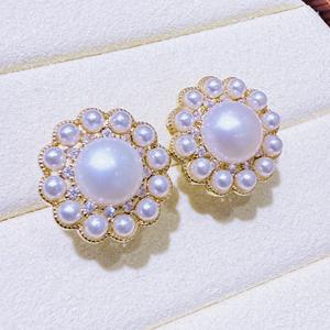 Boucles d'oreilles en perles d'eau douce tendance Zhuji 2024 pour femmes, design exquis avec aiguilles d'oreille en argent S925, perles naturelles - Product Image 2