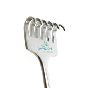 Retractor Volkmann profesional de alta calidad, 6 puntas romas | Ganchos de cirugía plástica y retractor de acero inoxidable - Product Image 1