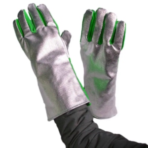 Guantes de Seguridad Industriales de Cuero y Fibra de Aluminio Resistentes al Calor Extremo, para Bomberos y Soldadura, con Certificación CE - Product Image 4