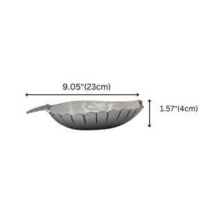 Bol en métal argenté, plateau festonné irrégulier, vaisselle décorative pour cadeau de mariage - Product Image 3