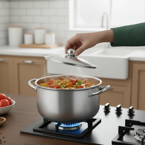 Juego de 5 Ollas de Aluminio de Alta Resistencia Anax Premium con Tapas a Juego y Perillas Ergonómicas Resistentes al Calor - Product Image 2