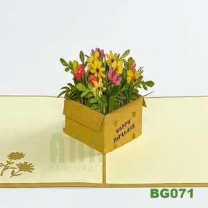 การ์ดเชิญงานวันเกิดแบบ 3 มิติ รุ่น BG071 ของ ANN HANDICRAFT แบบกำหนดเอง 2 สี ตัดด้วยเครื่องดิจิตอล เคลือบด้าน รูปทรงสี่เหลี่ยมผืนผ้า เป็นมิตรกับสิ่งแวดล้อม - Product Image 2