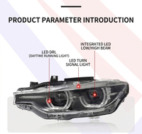 Faros delanteros de proyector LED completos compatibles con BMW F30 F31 F35 LCI 2013-2019, estilo actualizado, conjunto de iluminación frontal.