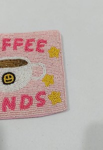 Handmade Embroidered Yellow Rectangular <b>Purse</b> with Beaded Flower Design Textile Craft for Party Use - Product Image 4