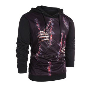 Sweat-shirts à capuche unis pour hommes, hiver, décontractés, pour usage extérieur, en mélange de coton polaire, respirants, écologiques, vente directe d'usine - Product Image 2