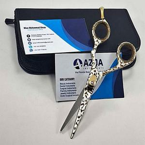 Tijeras de Peluquería Profesionales de Acero Inoxidable 6CR13 con Mango Mediano para Diestros, con Estampado Dorado de Lujo, Venta al Por Mayor - Product Image 5