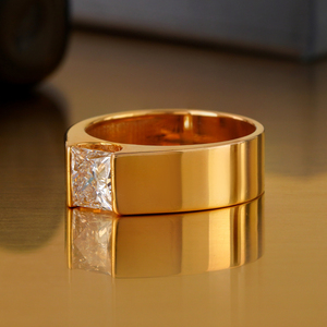 Anillo de Compromiso con Diamante Cultivado en Laboratorio, Corte Princesa, 2.05 CT, Oro 14K, VVS1-VVS2, DEF, Solitario, para Boda - Product Image 2